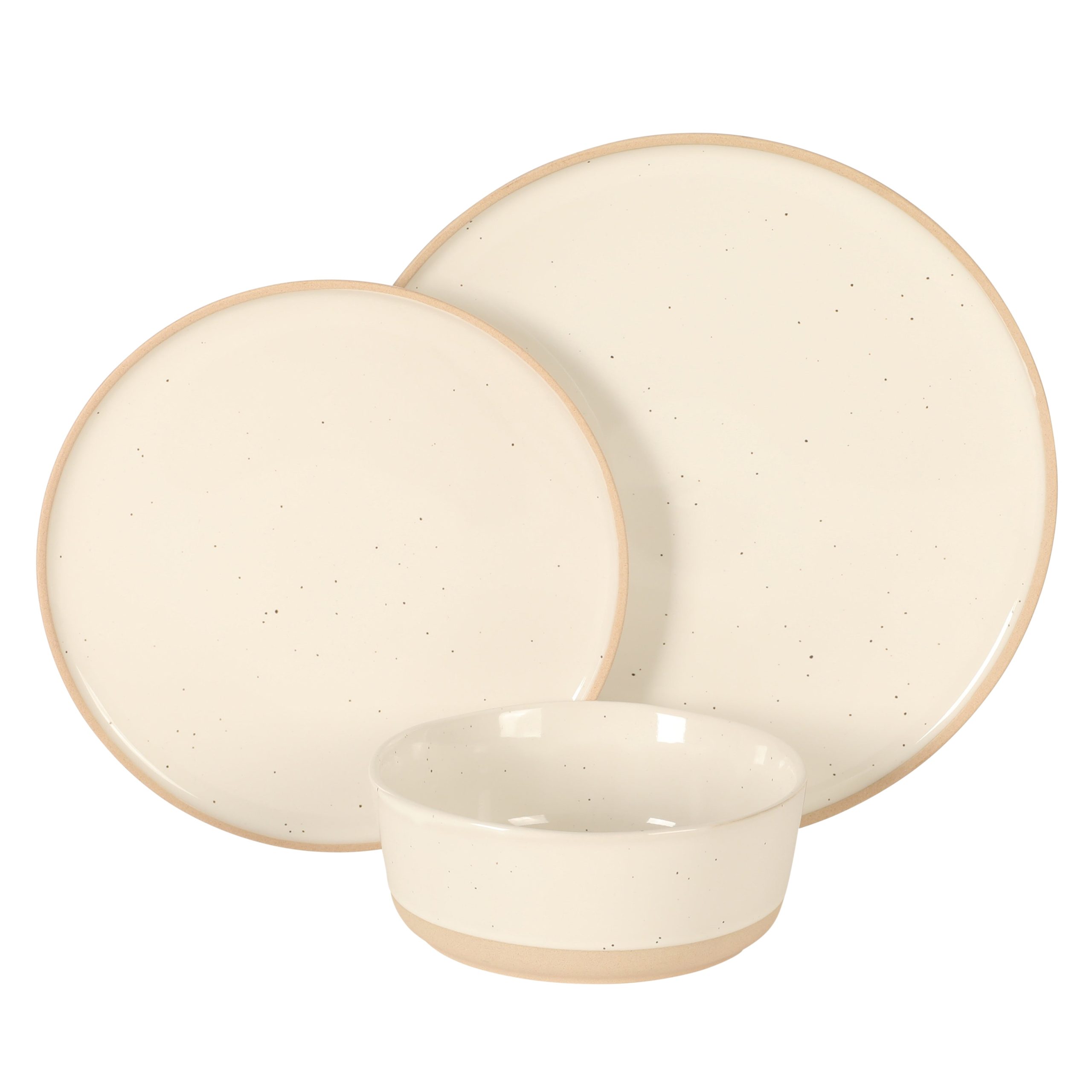Gibson Elite Humphrey Lane 12 Piece (Service for 4) Plates and Bowls Reactive Glaze Dishes Stoneware Ceramic Dinnerware Set - Image 4