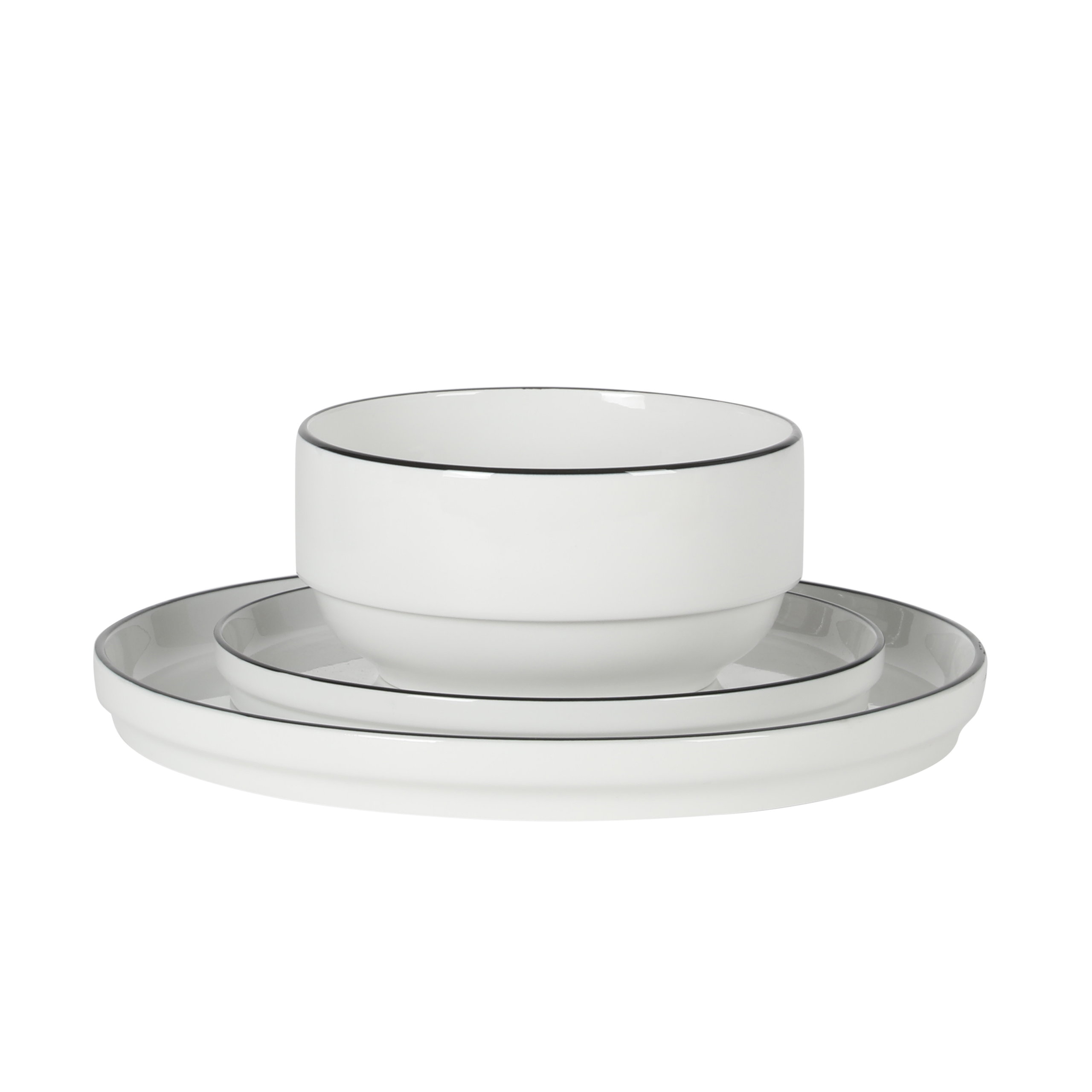 Gibson Home Rothernberg Stackable 18 Piece, Service for 6, Porcelain Plates and Bowls Set - Image 10
