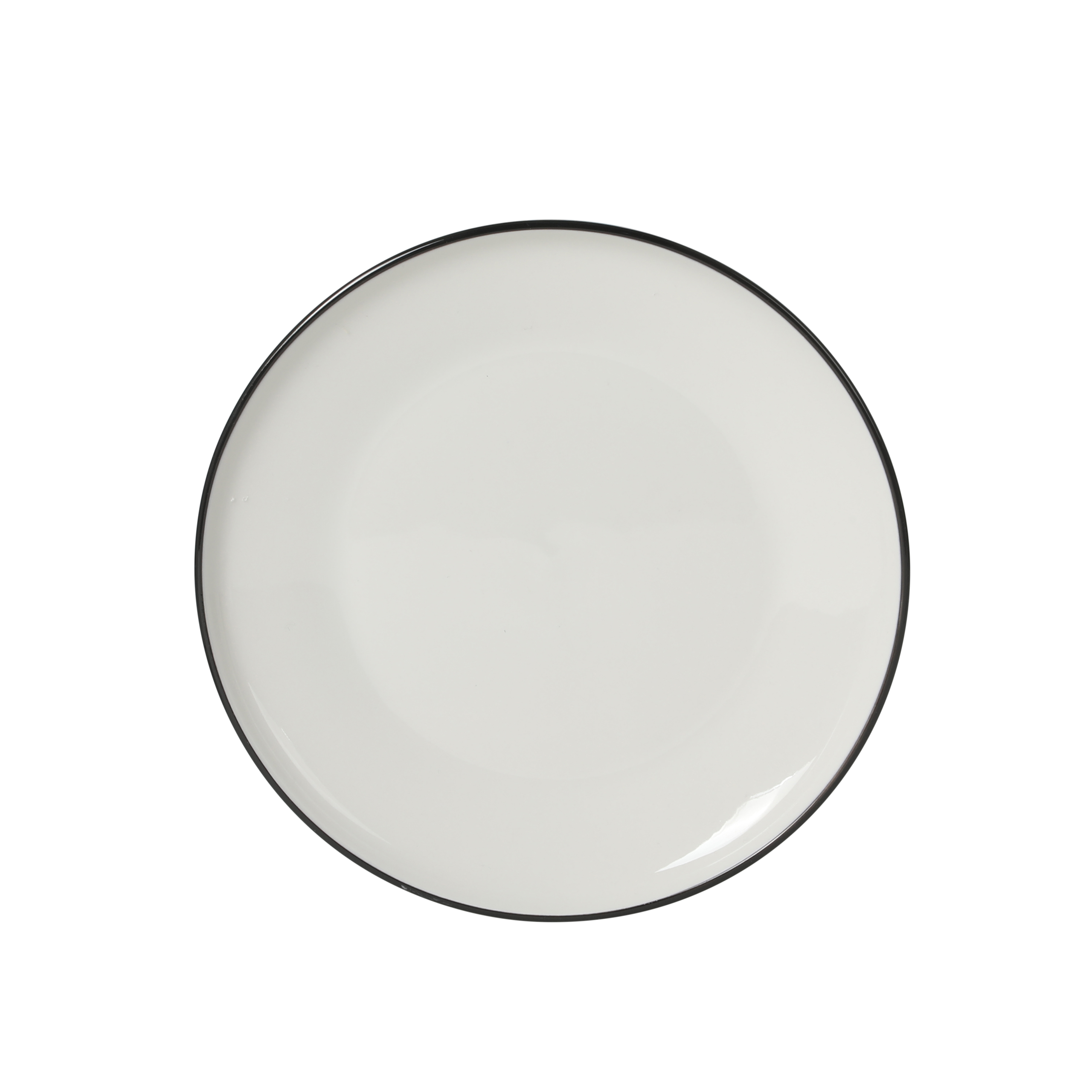 Gibson Home Havenstone 12-Piece Porcelain Dinnerware Set – Dinner Plates, Salad Plates & Bowls, Classic White With Black Rim Everyday Dish Set for Home, Kitchen, Microwave & Dishwasher Safe - Image 8