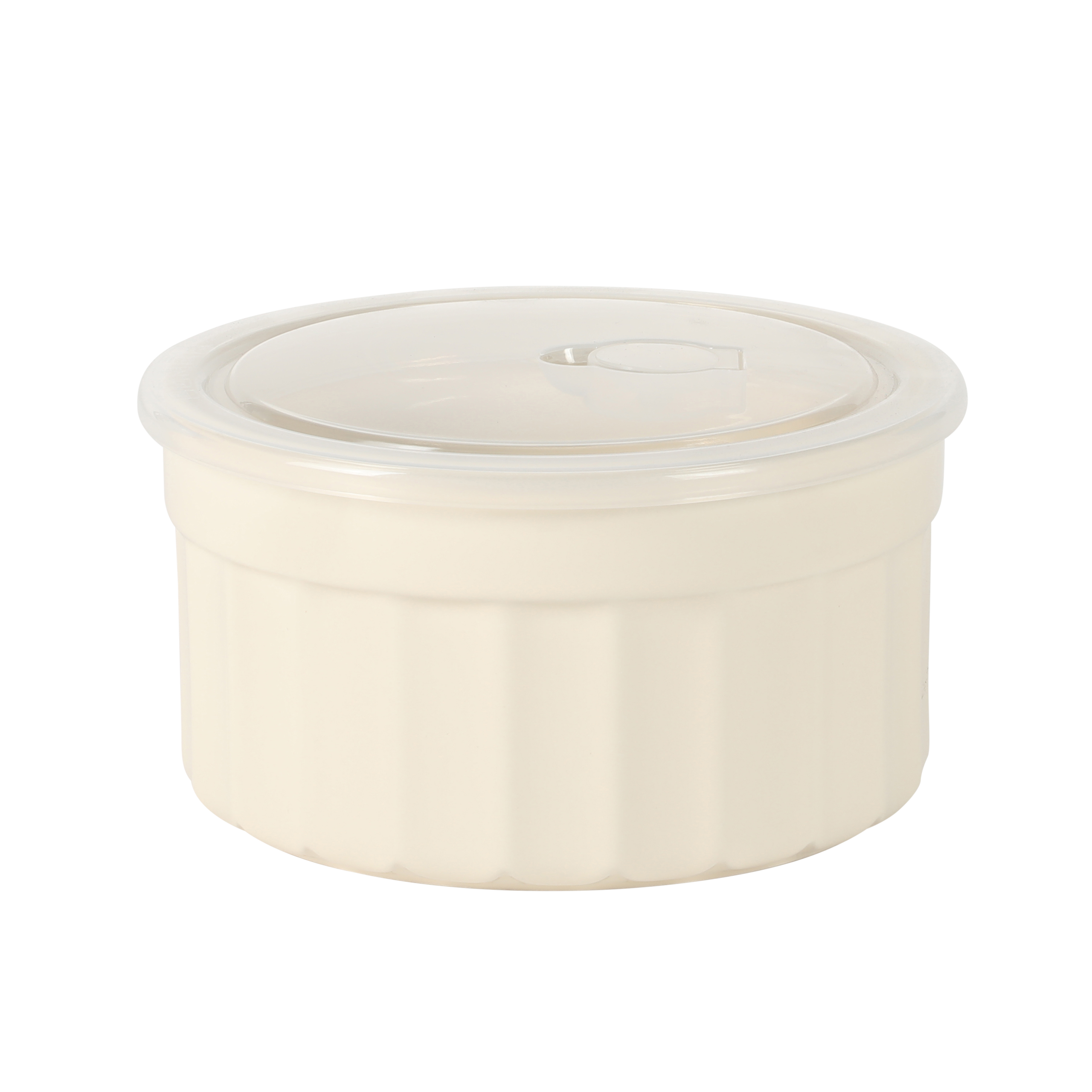 Martha Stewart Broadbrook 6 Piece Stoneware Meal Prep Container Set with Lids, Rectangular/Round Food Storage & Bakeware, Cream, Oven, Microwave & Dishwasher Safe - Image 12
