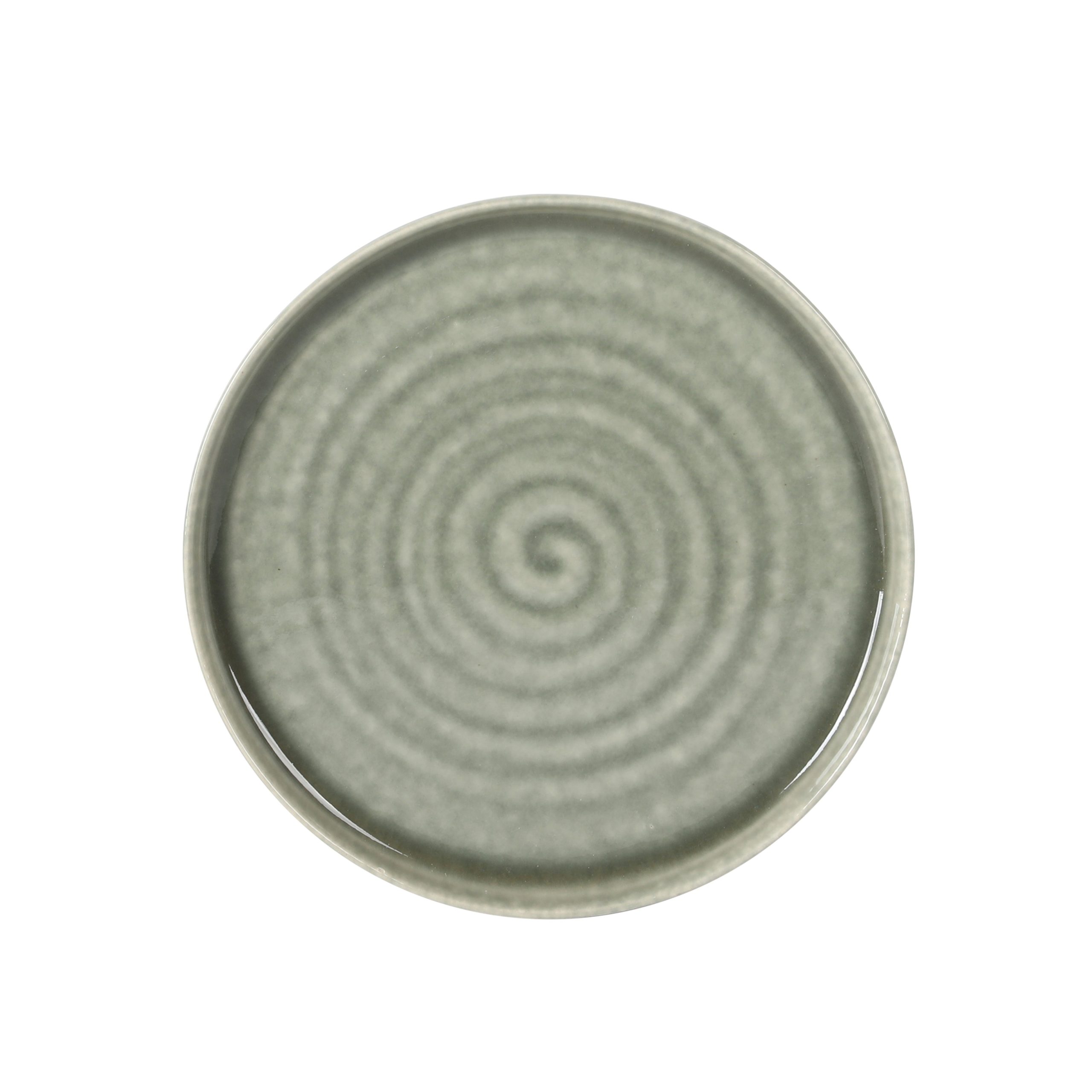 Gibson Elite Eclipse Swirls Plates and Bowls Sets, 12-Piece Stoneware Dinnerware Sets, Reactive Glaze Dish Set - Image 8