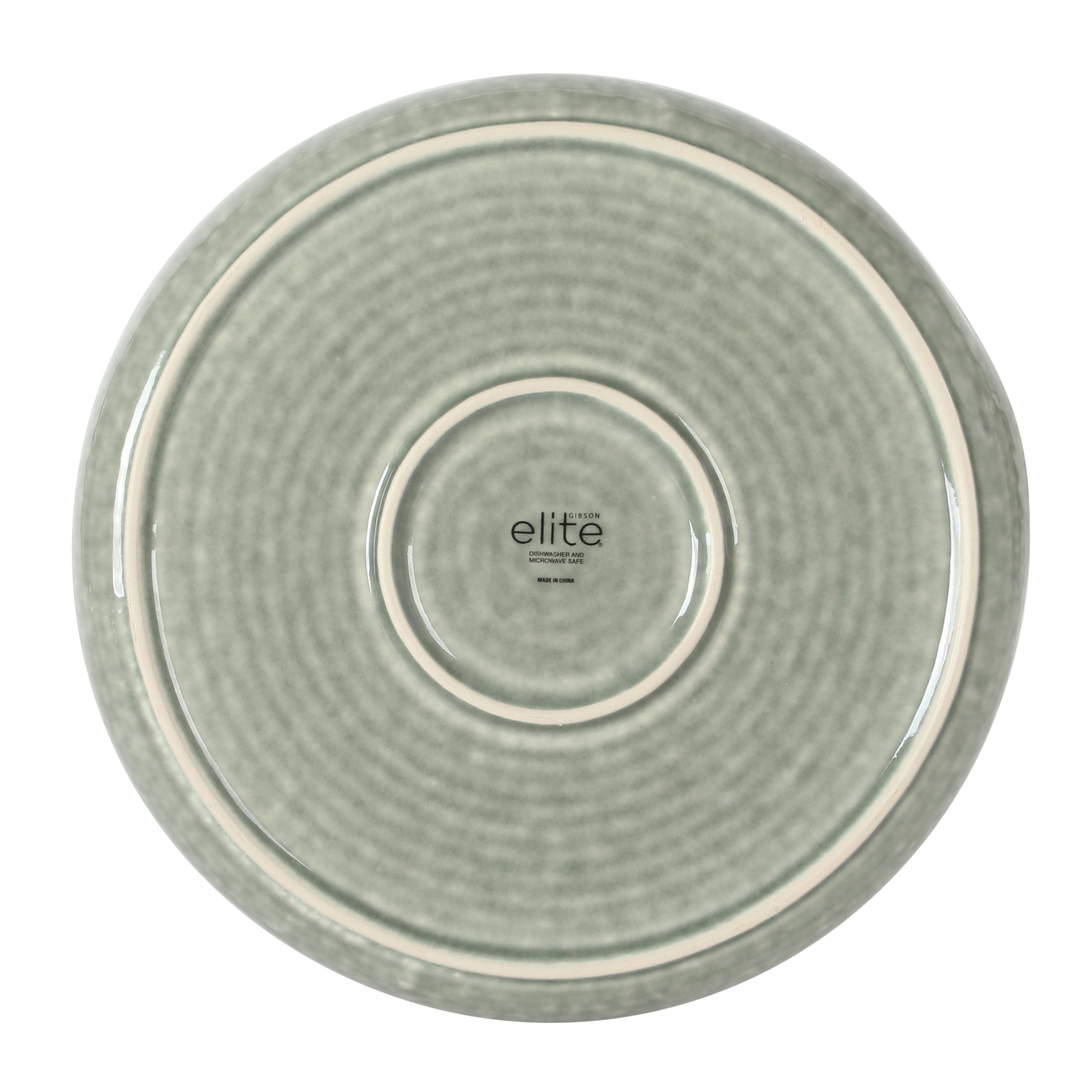 Gibson Elite Eclipse Swirls Plates and Bowls Sets, 12-Piece Stoneware Dinnerware Sets, Reactive Glaze Dish Set - Image 9