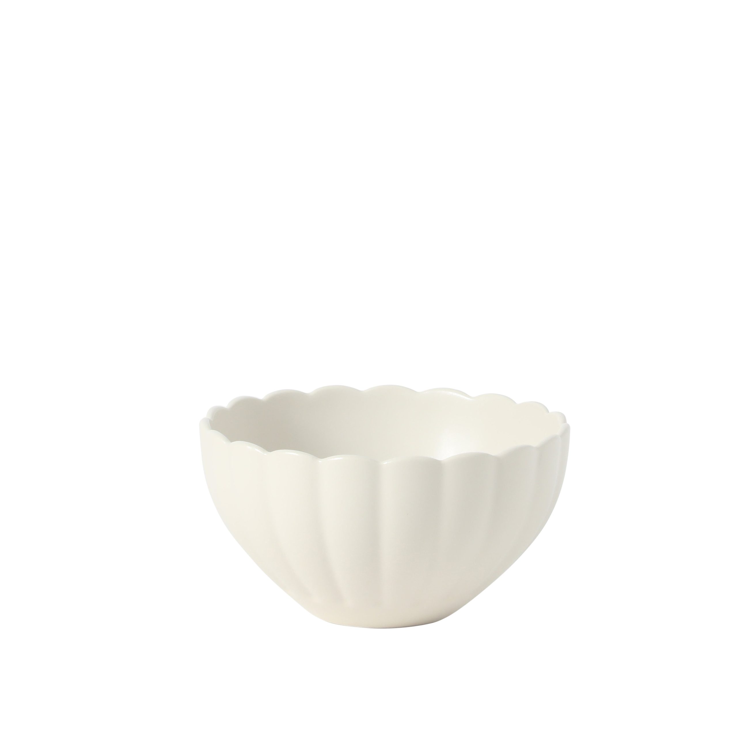 Gibson Elite Bistro Fleur Stoneware Cereal Bowls Set of 4, 5.5-Inch Scalloped Bowls, Fluted Kitchen Bowls for Cereal, Soup, Salad - Image 5