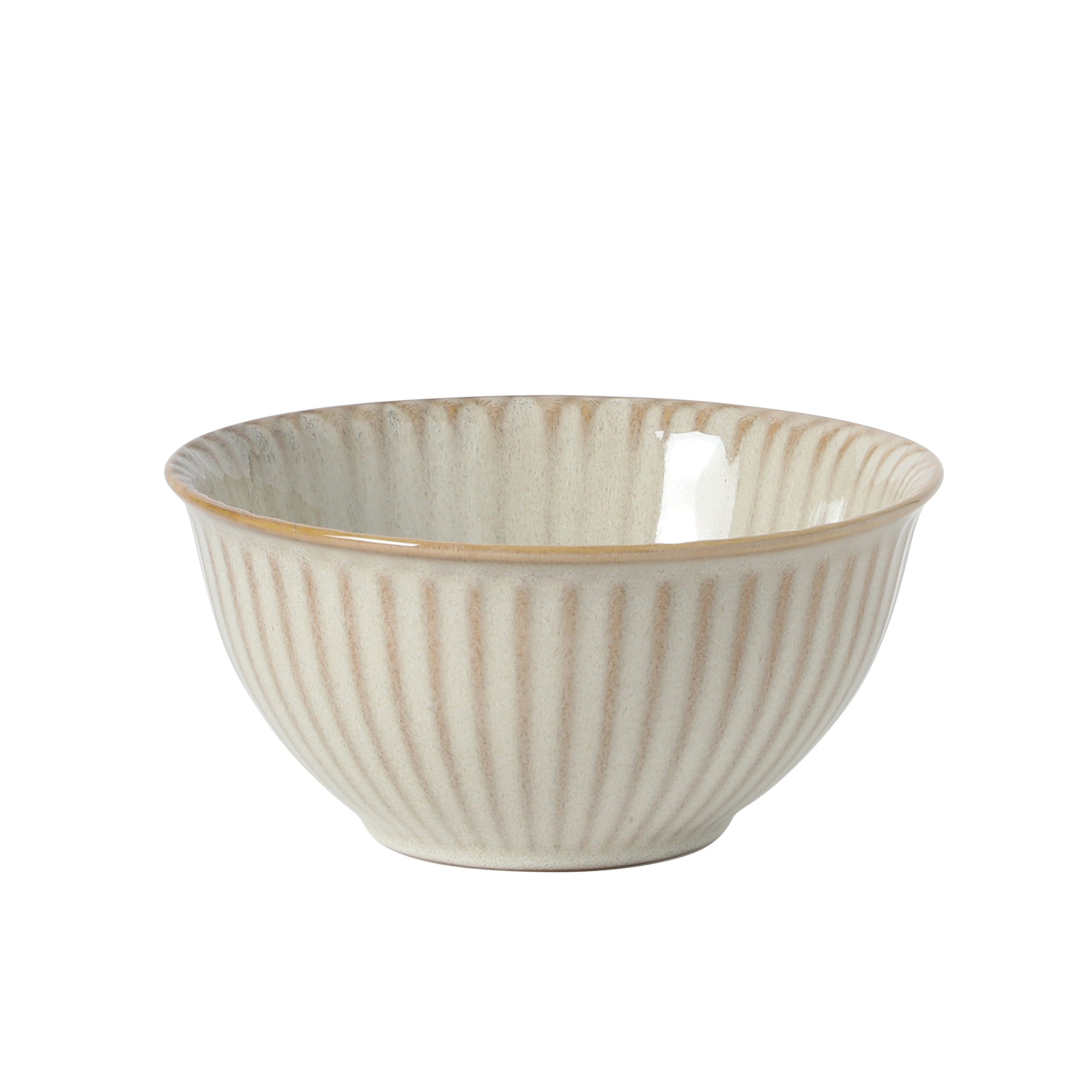 Gibson Elite Cereal Bowls Set of 4, 6-Inch Stoneware Soup Bowls, Reactive Glaze Ribbed Bowl Set - Image 15