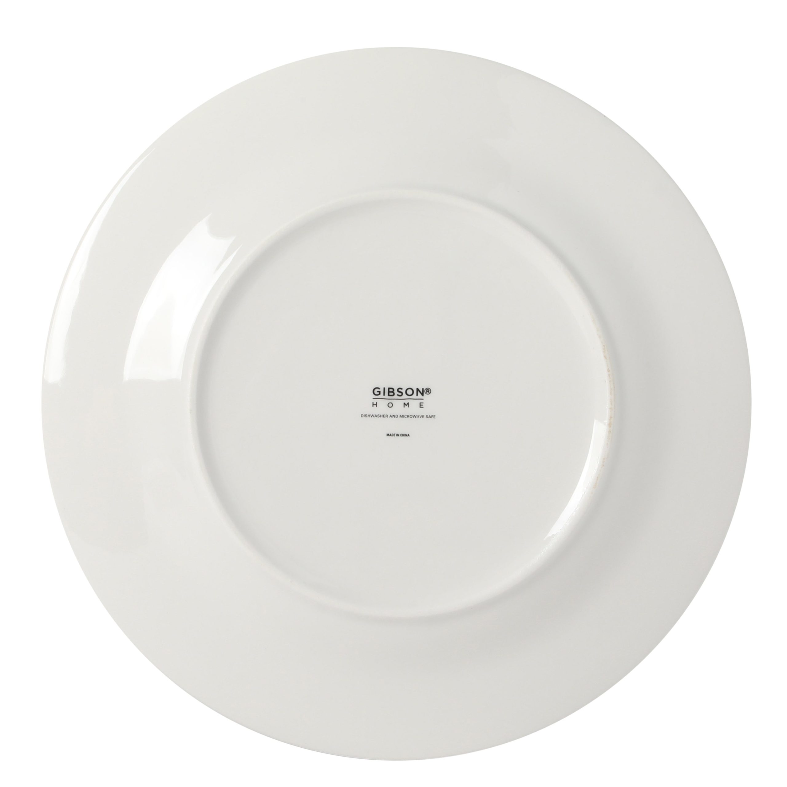 Gibson Home Great Essentials 6-Piece Dinner Plate Set, 10.5 Inch Fine Ceramic Round Plates, Microwave and Dishwasher Safe, White - Image 7