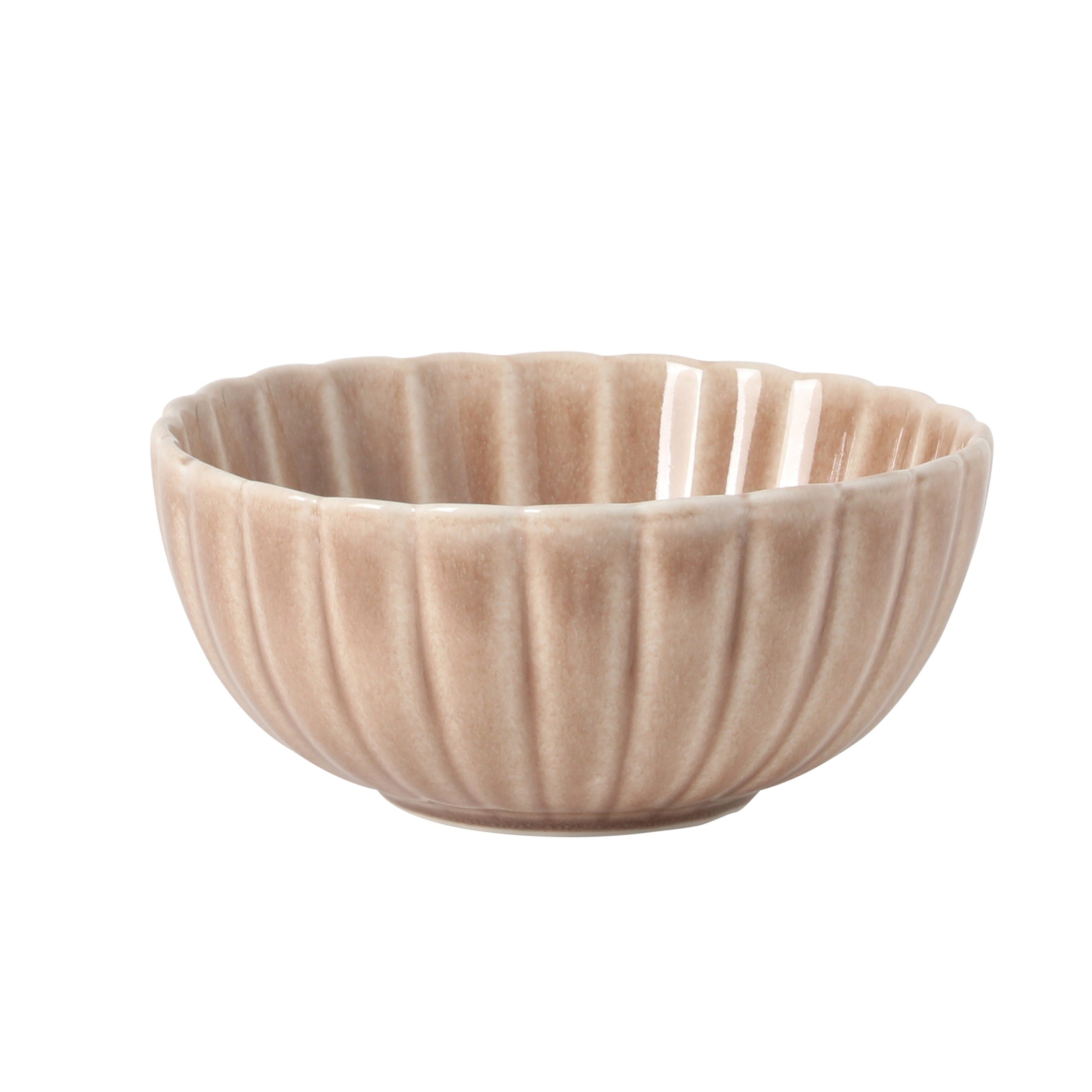 Gibson Elite Peach Orchard 12-Piece New Bone China Dinnerware Set Service for 4, Embossed Fluted Plates and Bowls, Dishwasher Safe - Image 11