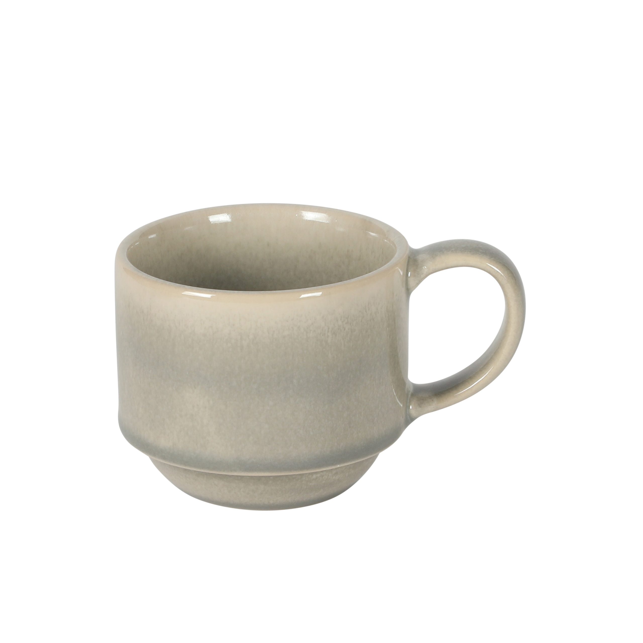 Gibson Elite Sunrise Hills 9-Piece Stackable Stoneware Cup and Saucer Set with Metal Rack, 6 oz, Service for 4, Dishwasher Safe - Image 7