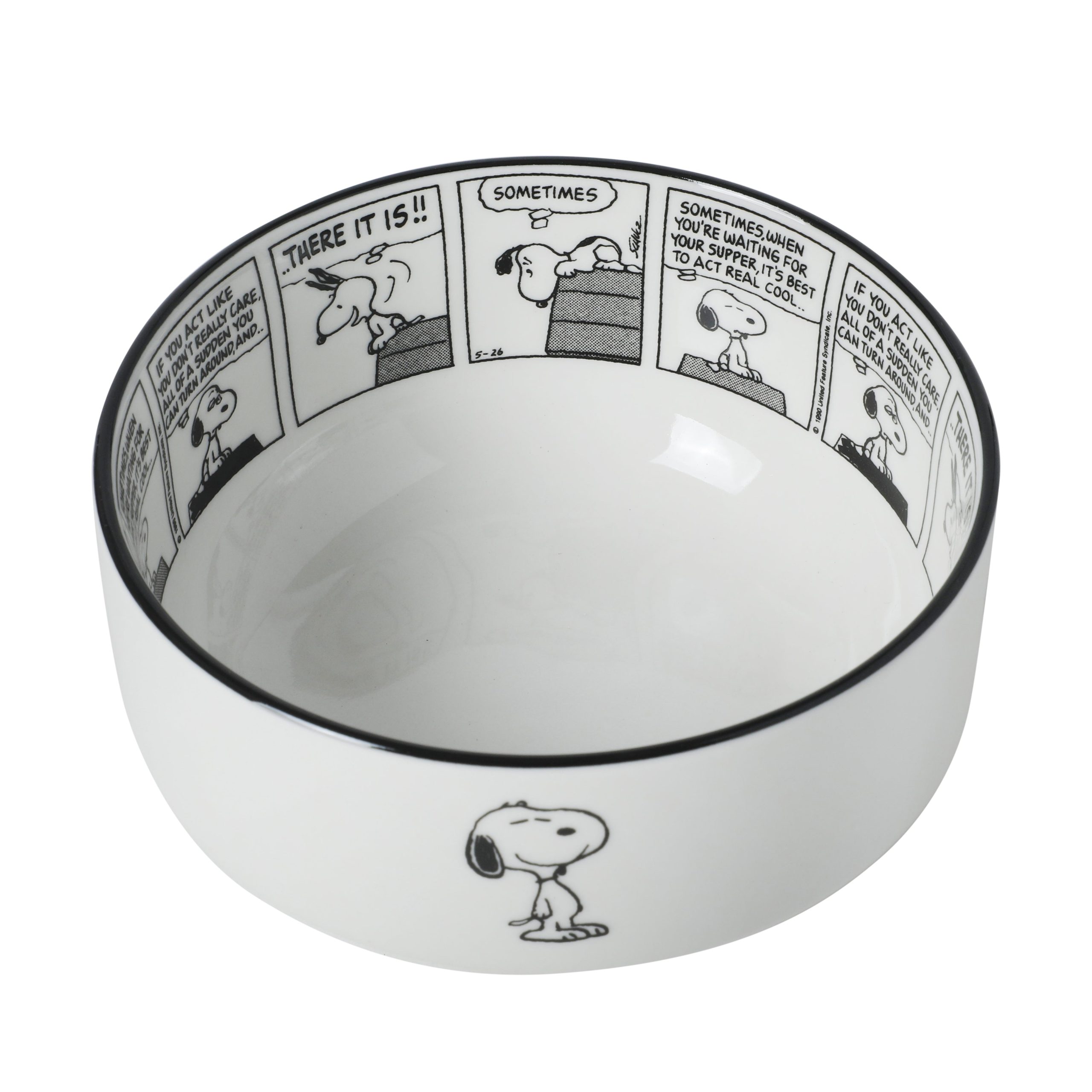 Peanuts Snoopy Cereal Bowls, Set of 4, 4.5-Inch Porcelain Snack Bowls for Ice Cream and Dessert, Sunday Comic Strip Design with Snoopy and Woodstock - Image 2