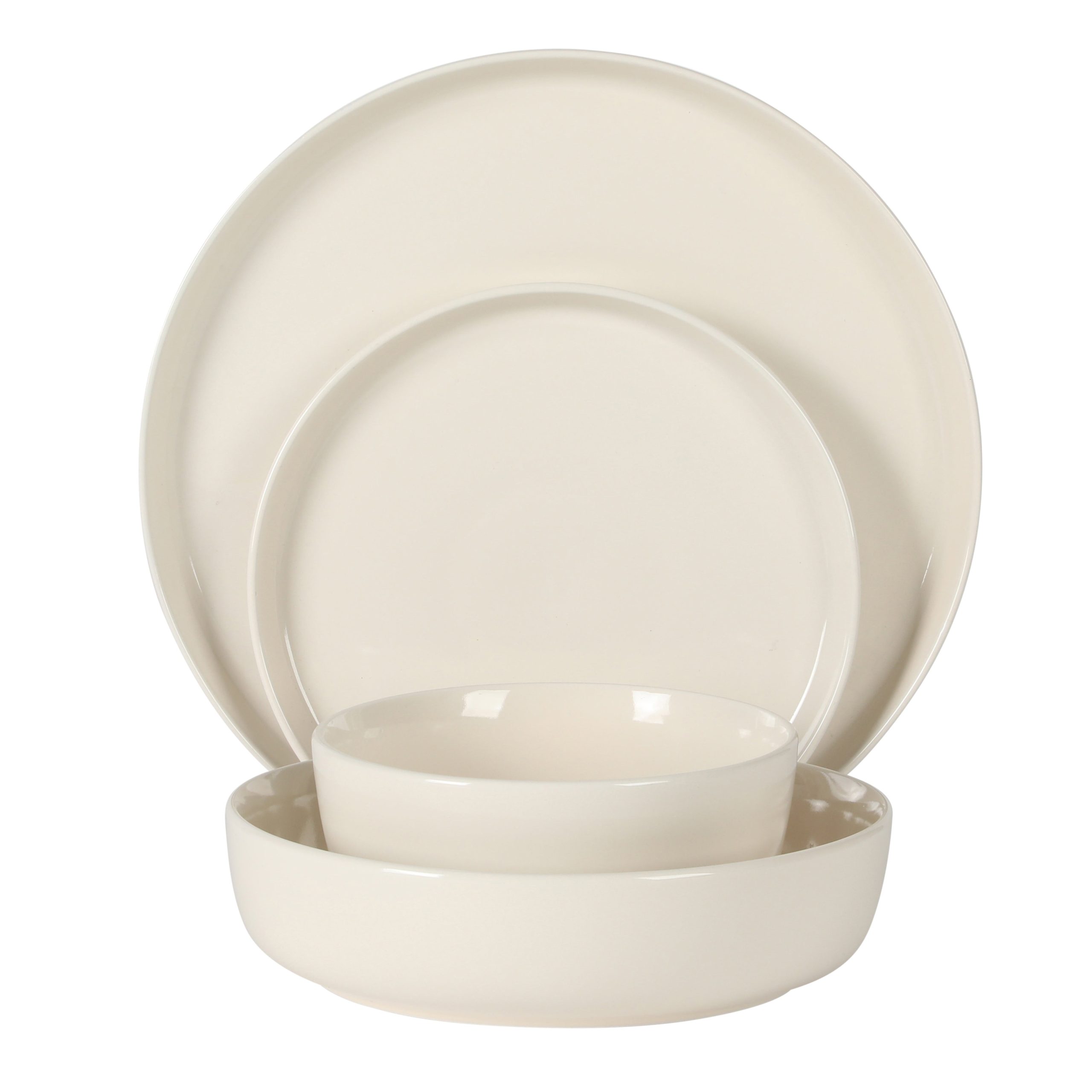 Gibson Home Serenity 16 Piece Modern Porcelain Dinnerware Set for 4, Plates and Bowls Set, Dinner Plates, Salad Plates, Cereal Bowls - Image 8