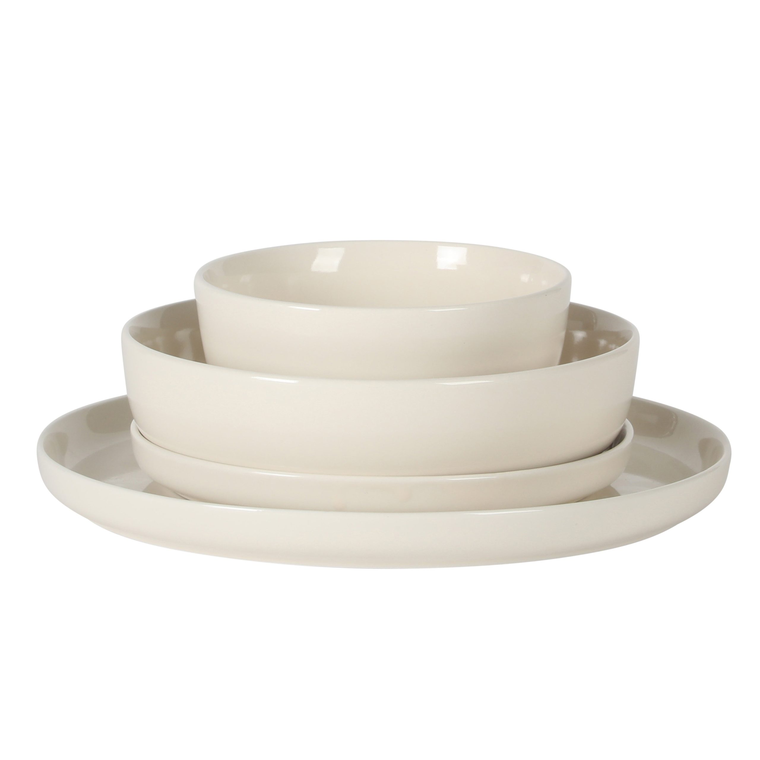 Gibson Home Serenity 16 Piece Modern Porcelain Dinnerware Set for 4, Plates and Bowls Set, Dinner Plates, Salad Plates, Cereal Bowls - Image 10