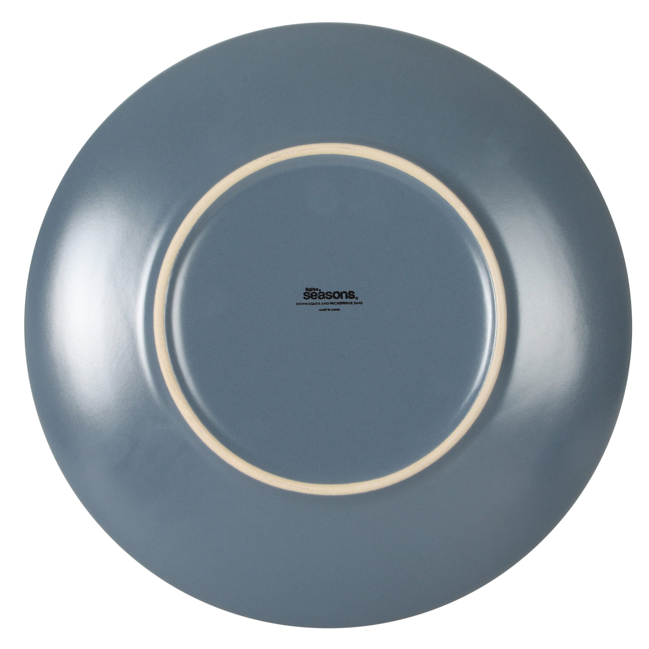 Gibson Elite Oxford Blue Plates and Bowls Sets, 16 Piece Stoneware Dinnerware Sets for 4, Dinner Plates Dessert Plates Bowls Mugs - Image 13