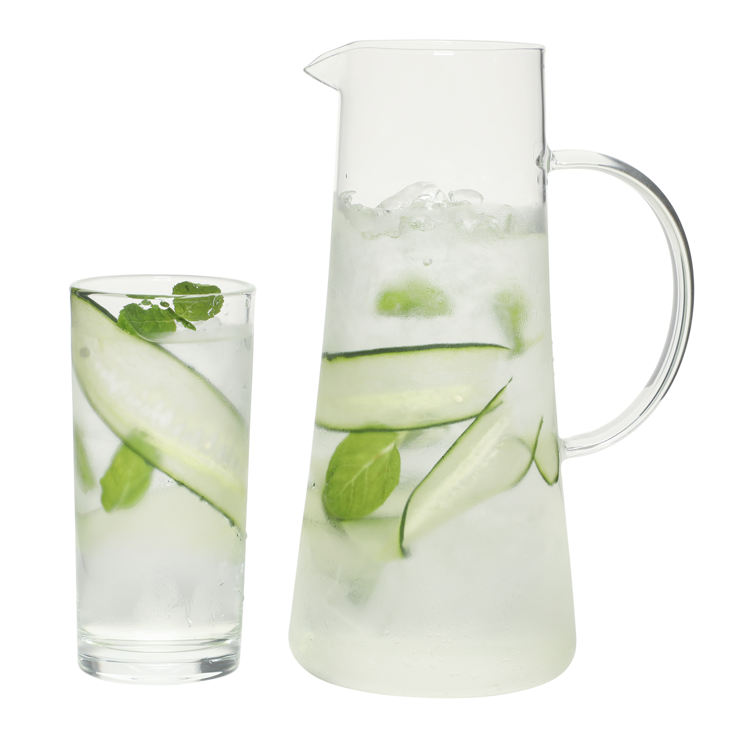 Gibson Home Boozy Brunch 7 Piece Glass Pitcher & Tumbler Set – 1.5L Pitcher with Six 13–14oz Tumblers, Everyday Beverage & Entertaining Drinkware Set, Dishwasher Safe - Image 11