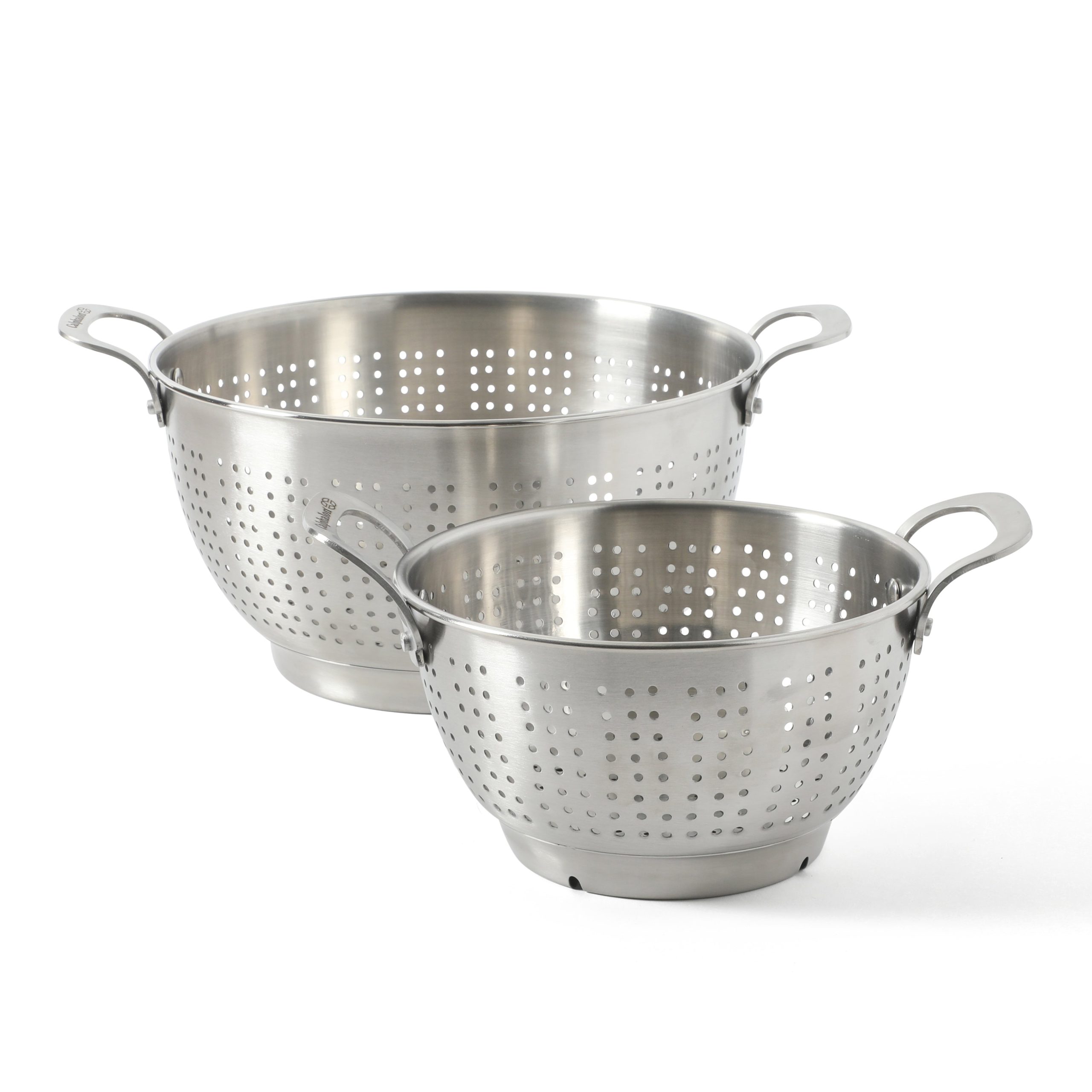 Calphalon Astro Colander Set, 2-Piece Stainless Steel Colander and Strainer, 5 QT & 1.5 QT Pasta Strainer with Handles, Kitchen Colander, Silver - Image 6