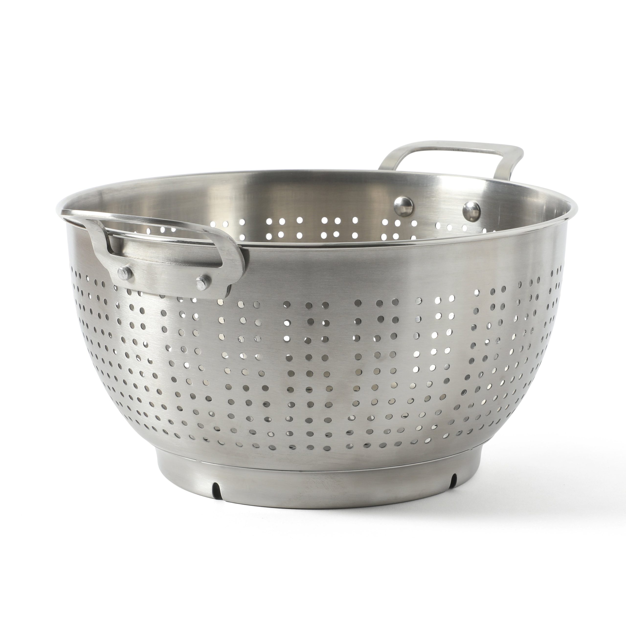 Calphalon Astro Colander Set, 2-Piece Stainless Steel Colander and Strainer, 5 QT & 1.5 QT Pasta Strainer with Handles, Kitchen Colander, Silver - Image 3
