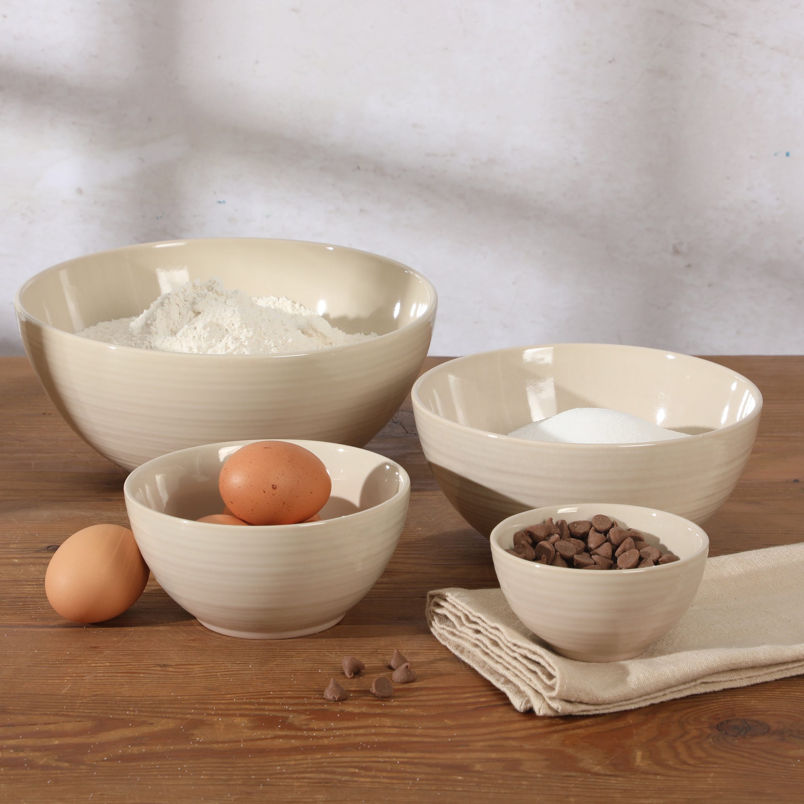 Gibson Elite Maple Grove 4-Piece Stoneware Nesting Bowl Set, Reactive Glaze Mixing and Serving Bowls, Dishwasher Safe - Image 14