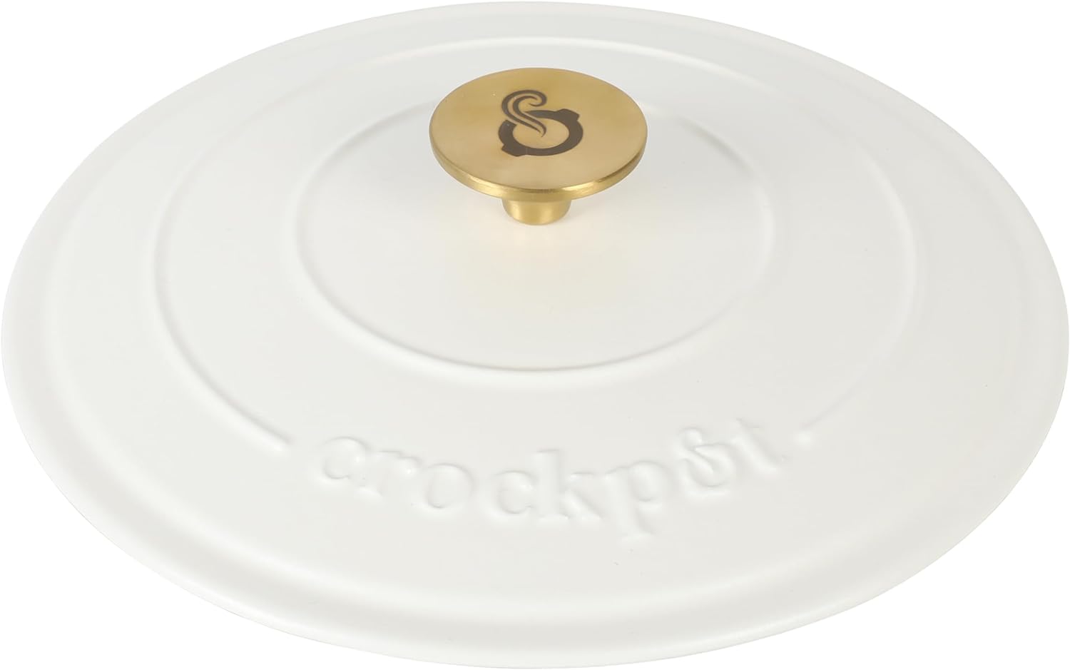 Crock Pot Artisan 6-Quart Round Dutch Oven - Matte Linen White w/Gold Knob, Gradient Red, or Teal Ombre - Image 4