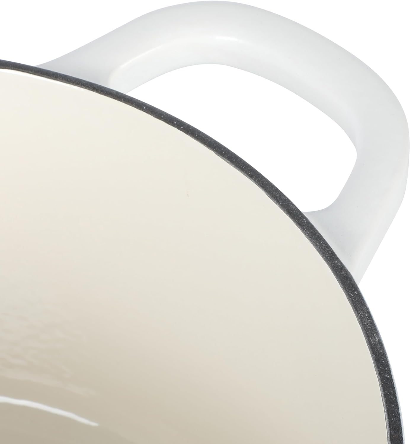 Crock Pot Artisan 6-Quart Round Dutch Oven - Matte Linen White w/Gold Knob, Gradient Red, or Teal Ombre - Image 5