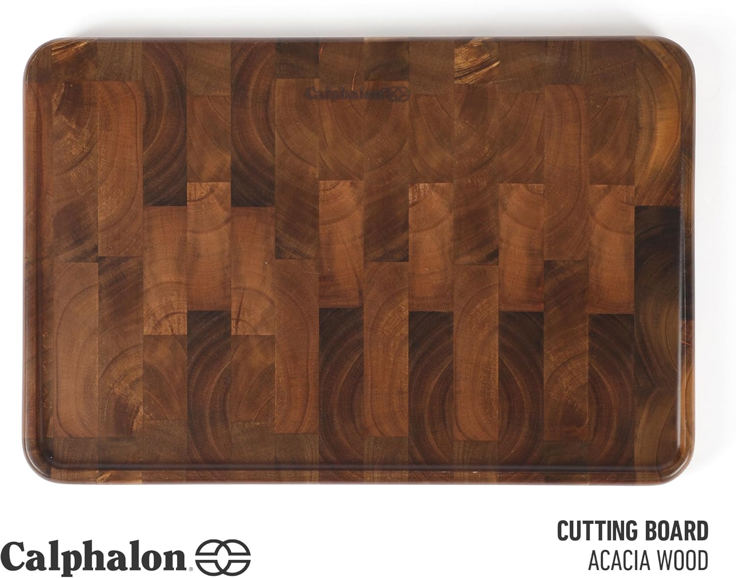 Calphalon Edge Guard End Grain Acacia Wood Cutting Board - Image 3