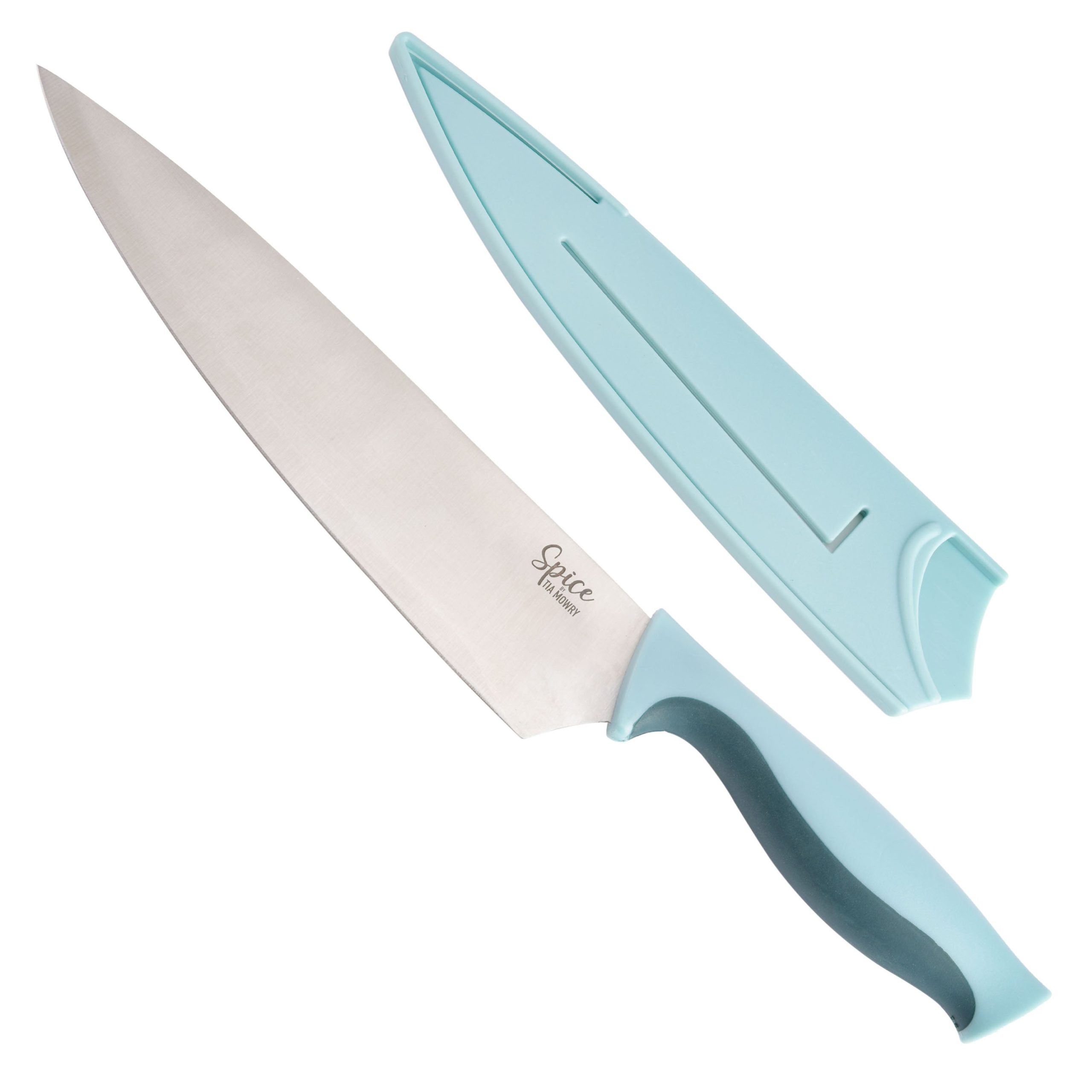 Spice by Tia Mowry 6-Piece Cutlery Set w/ Cutting Board, Stainless Steel Knives and Sheaths - Image 5