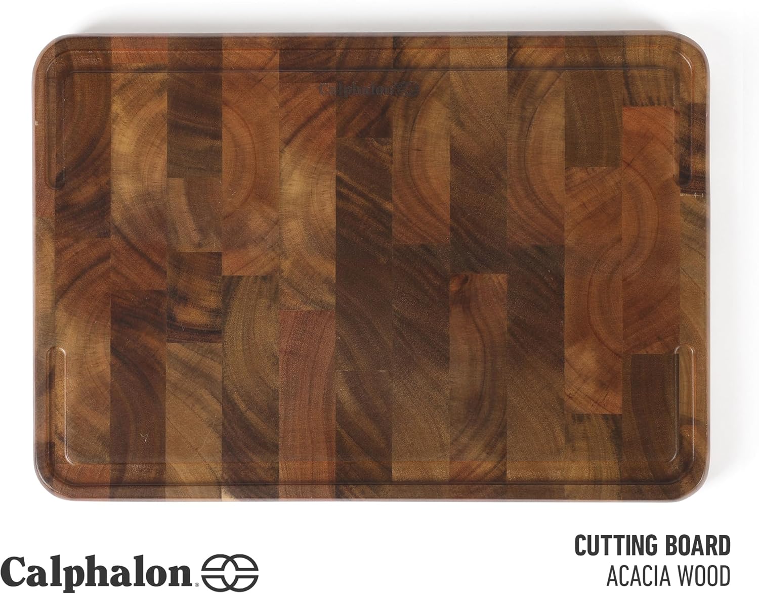Calphalon Edge Guard End Grain Acacia Wood Cutting Board - Image 13
