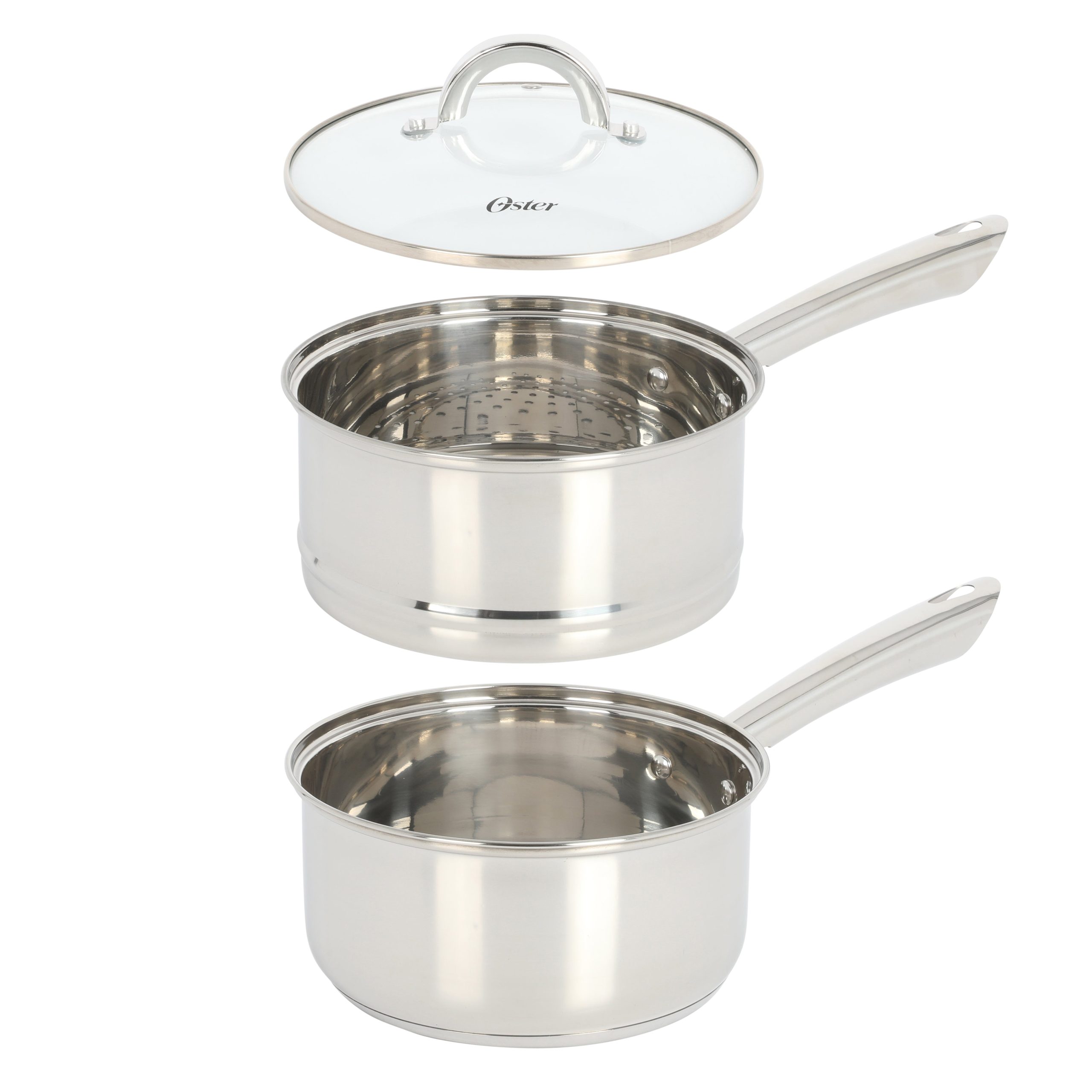 Oster Sangerfield 12-Piece Stainless Steel Cookware Set w/ Kitchen Tools - Image 4