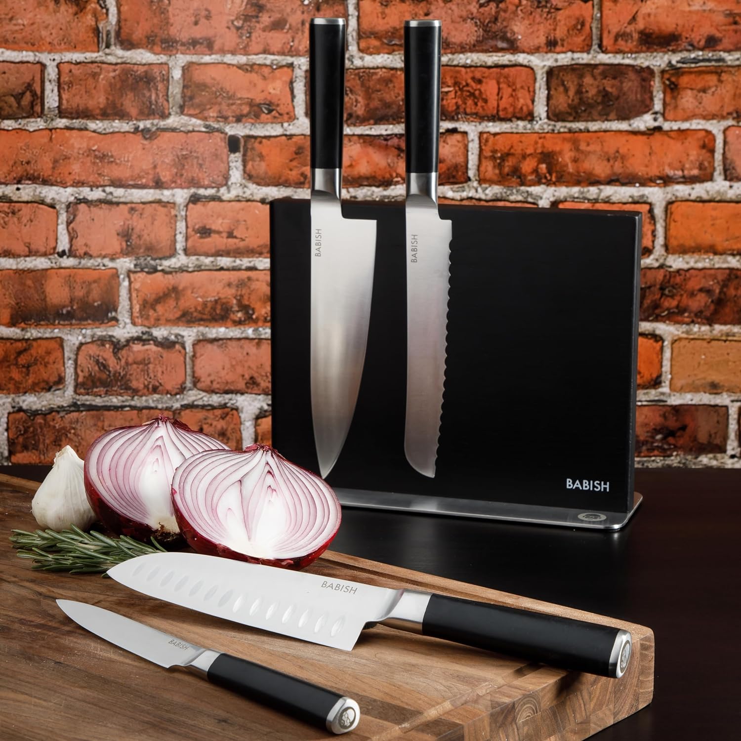 Babish Magnetic Knife Double Sided Block Holder (11" X 8.5" X 4") w/Anti Skid Base - Image 2