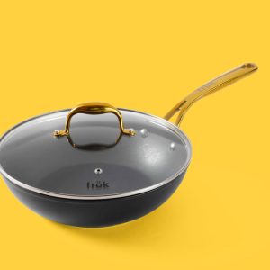 Frok 11" All-In-One Exclusive Non-Stick Fry Pan Meets Wok w/ Lid