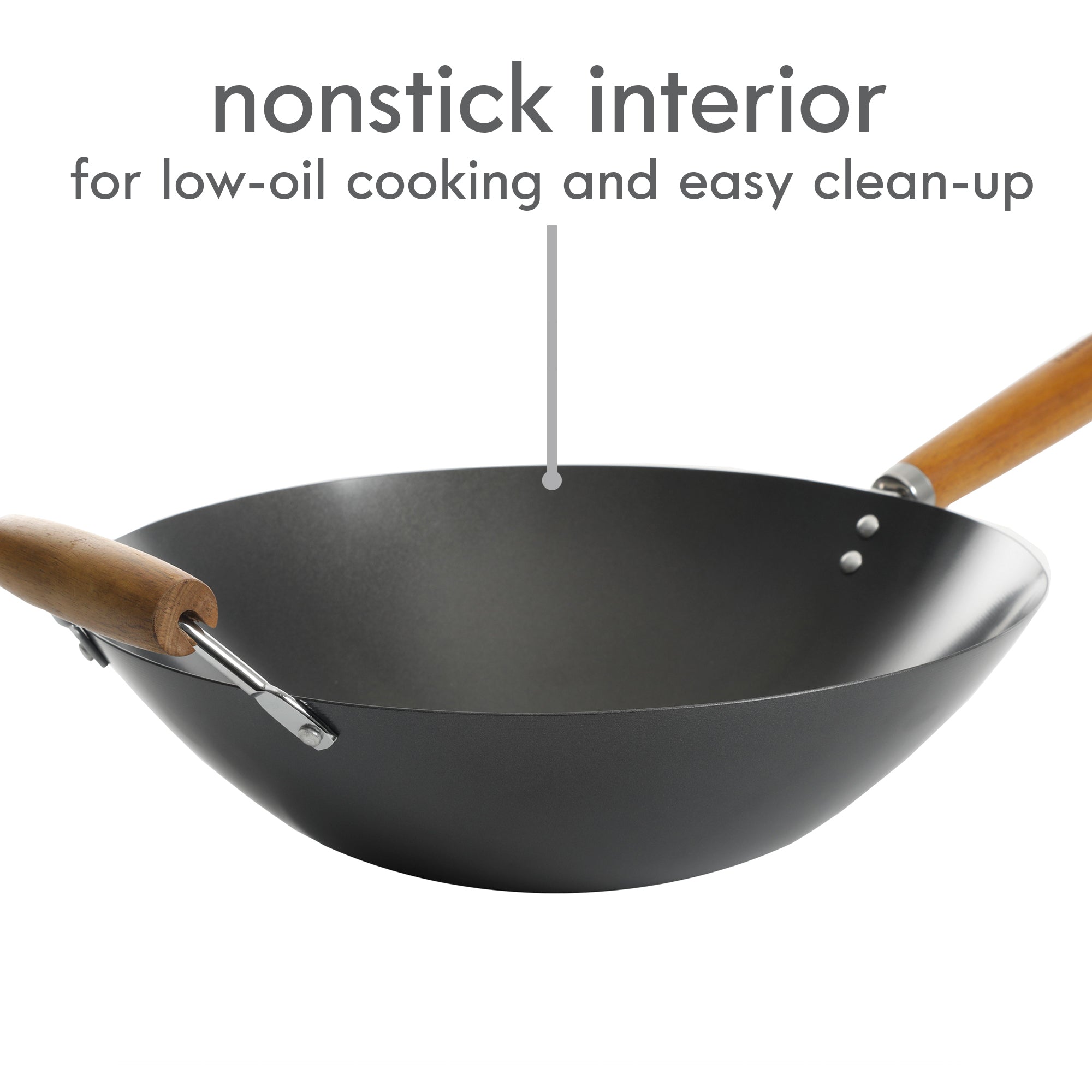 Kenmore Hammond 14-Inch Flat Bottom Wok - Image 4