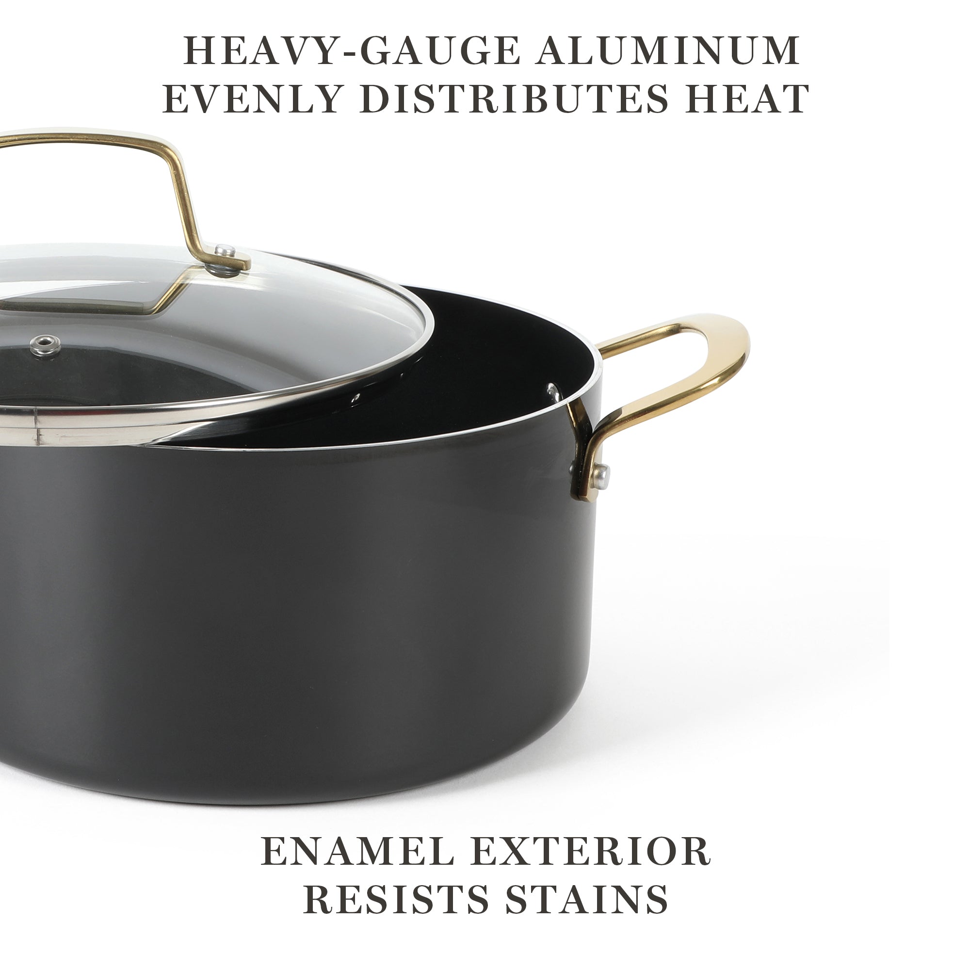 Martha Stewart Lockton 14-Piece Heavy-Gauge Premium Non-Stick Aluminum Cookware Combo Set (Pots, Pans, and Tools) - Image 6