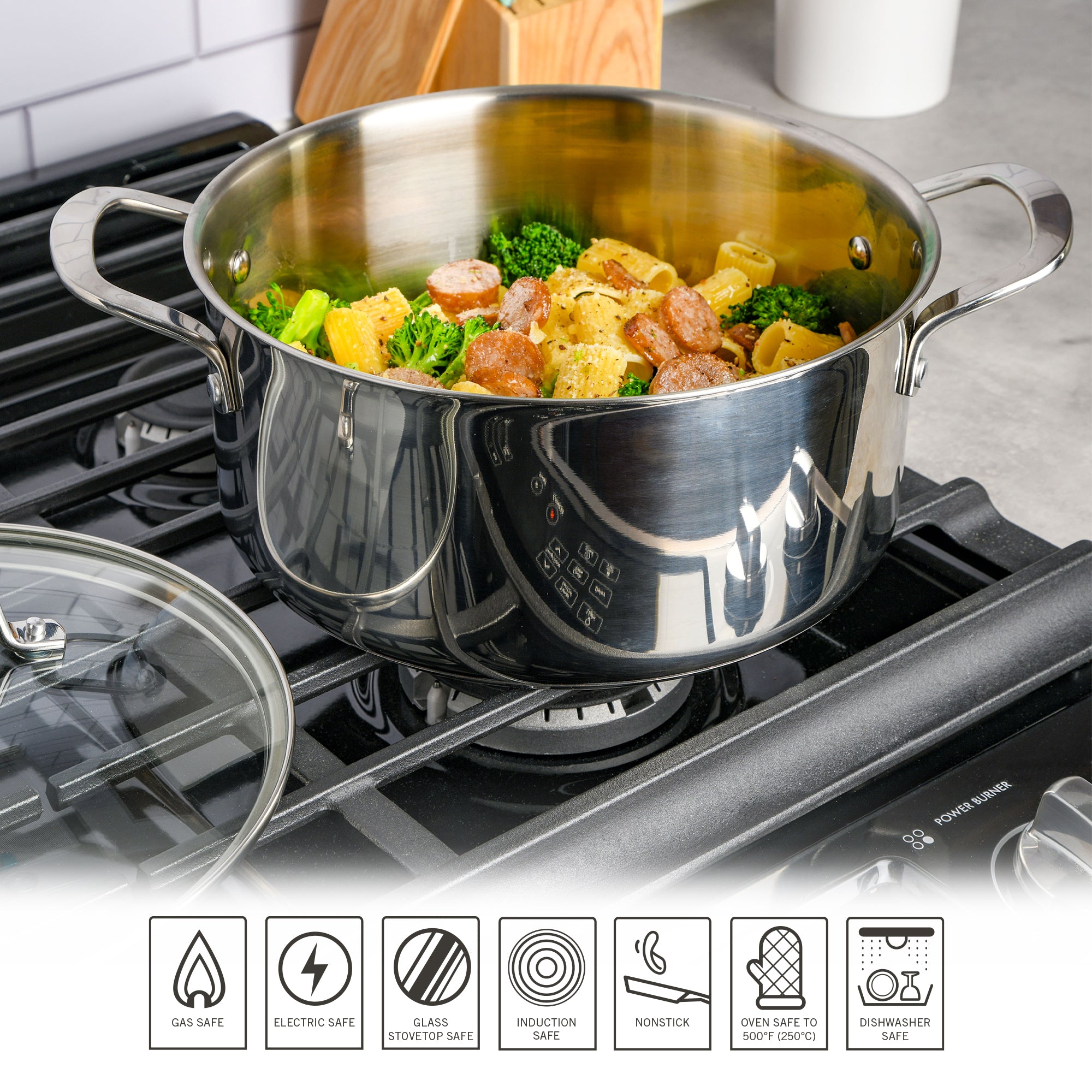 Martha Stewart Castelle 5-Quart Stainless Steel Dutch Oven - Image 7