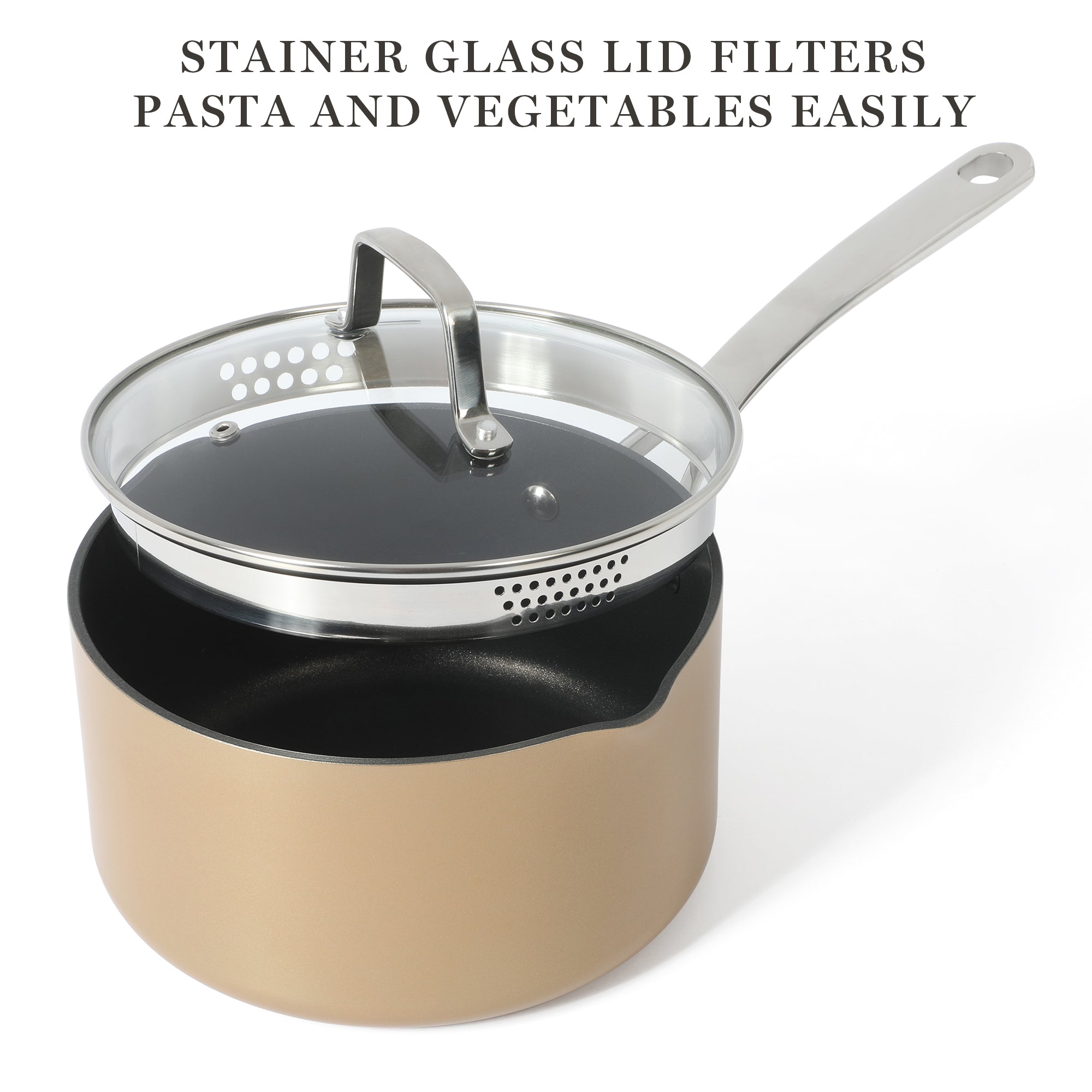 Martha Stewart 12-Piece Heavy Gauge Aluminum Hard Anodized Premium Nonstick Induction Safe Cookware Set - Image 5
