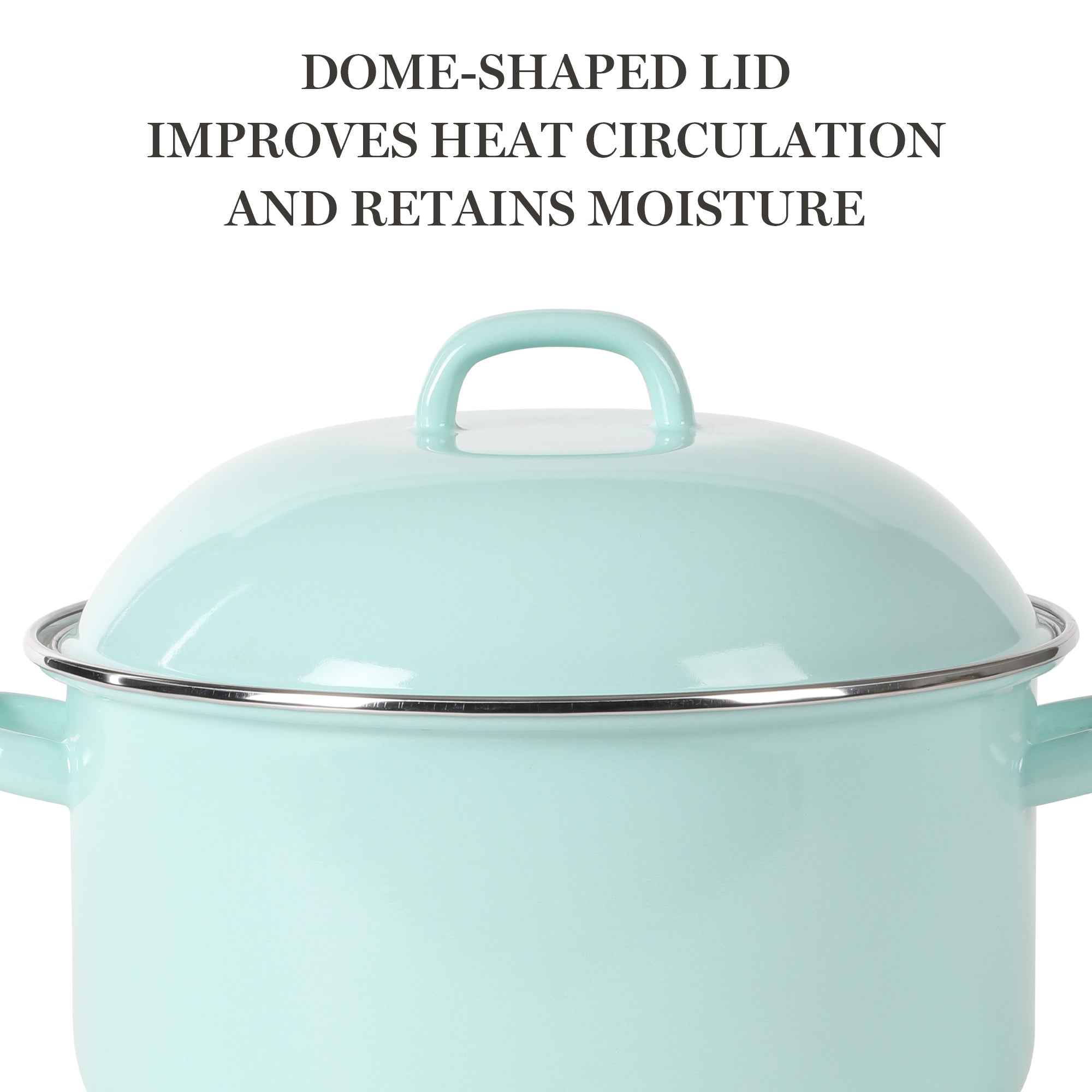 Martha Stewart 6-Quart Enamel on Steel Dutch Oven - Martha Blue - Image 4