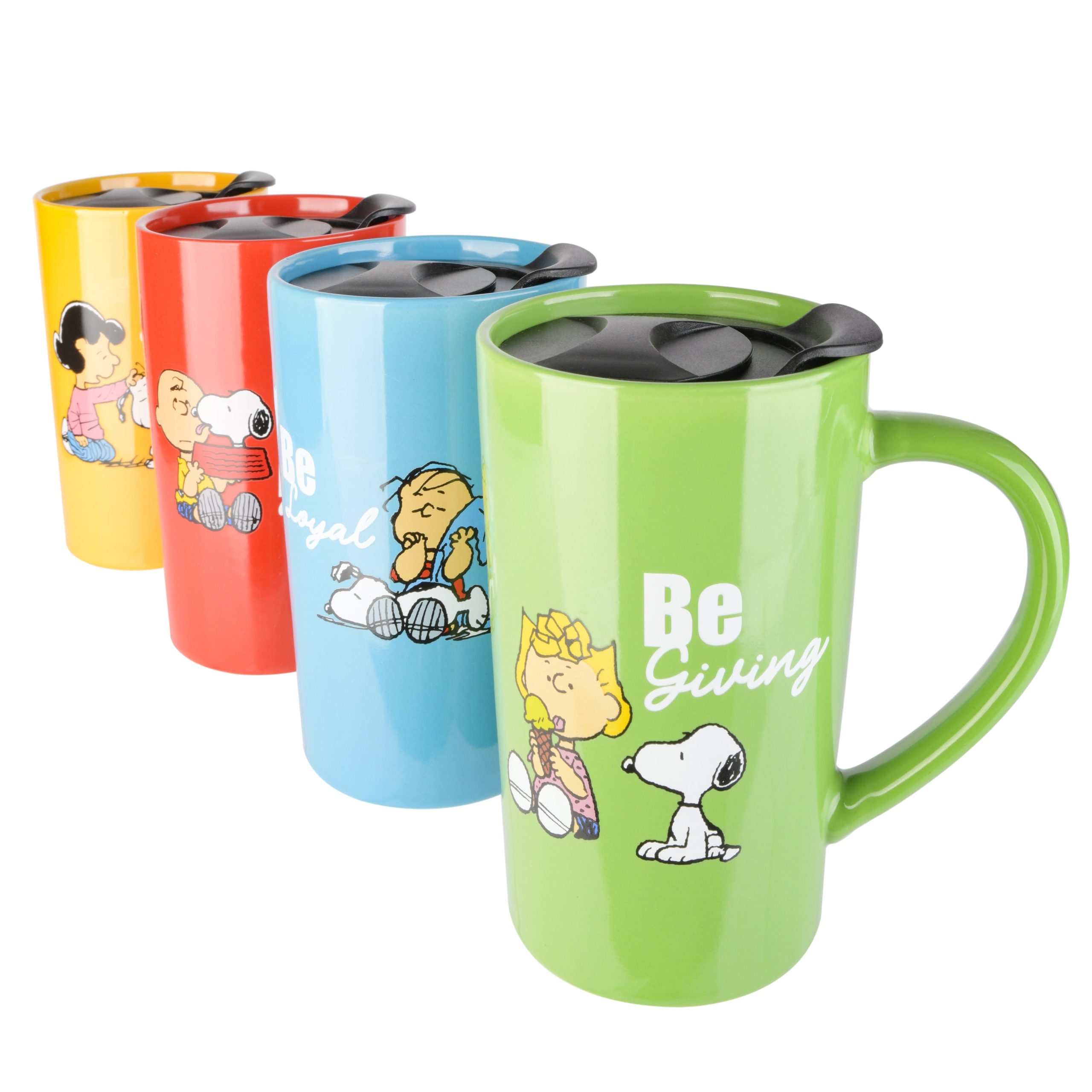 Peanuts Gentle Reminders 4-Pack 18oz Stoneware Travel Cup w/ Lid - Image 6