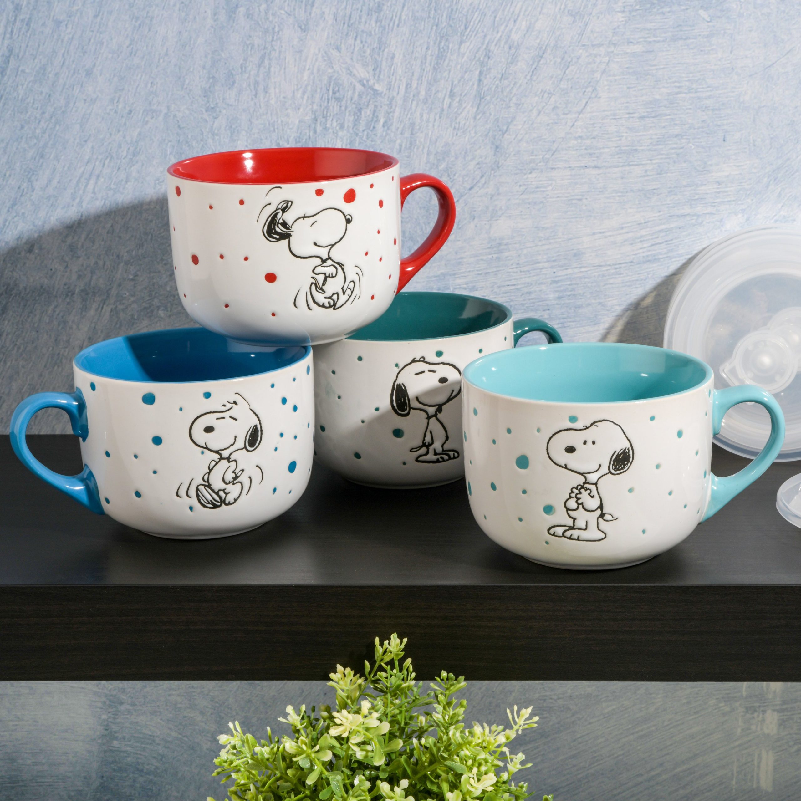 Peanuts Freckled Joy 4-Pack 25oz Soup Bowls w/ Lids - Image 3