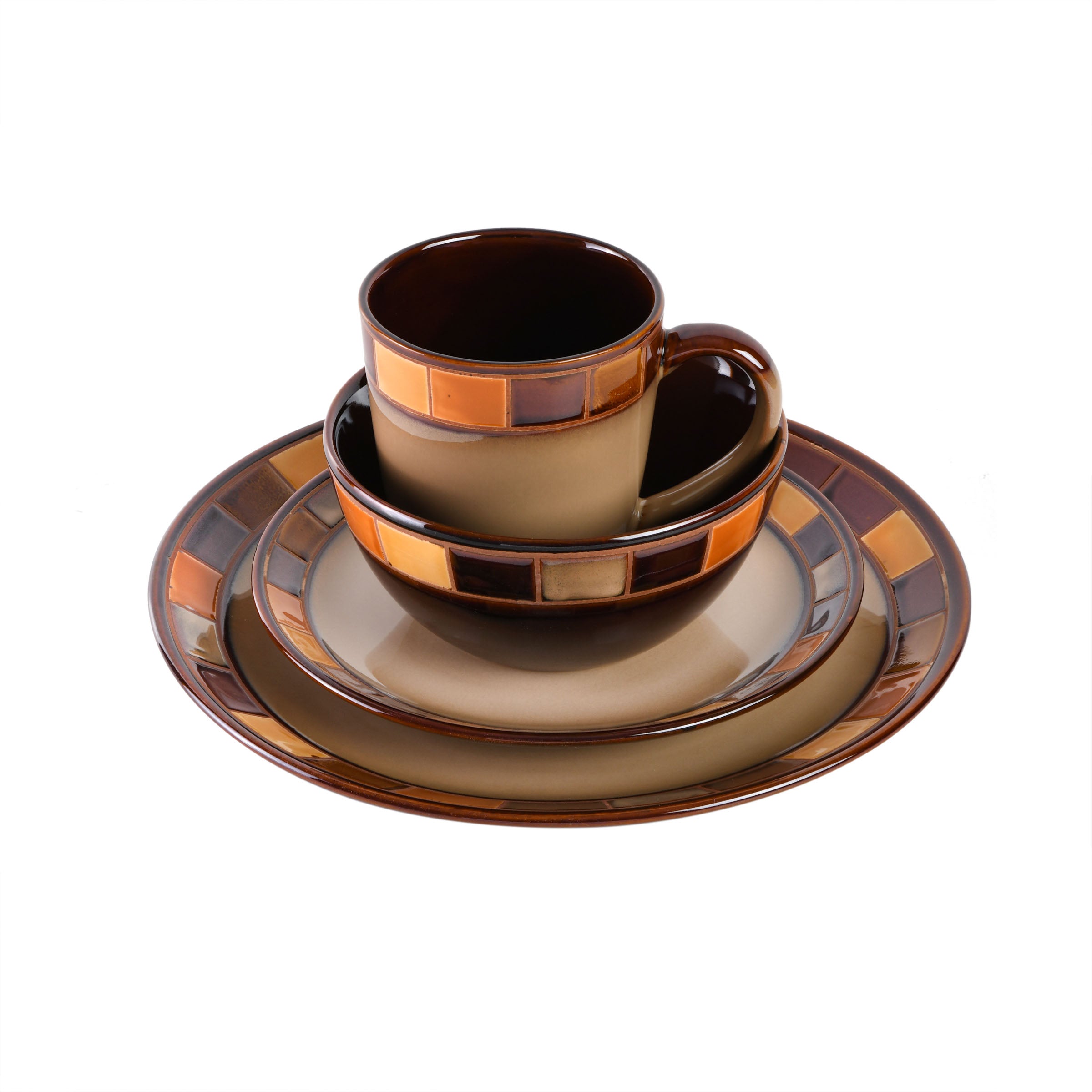 Gibson Elite Casa Estebana 16-Piece Reactive Stoneware Dinnerware Set - Image 6