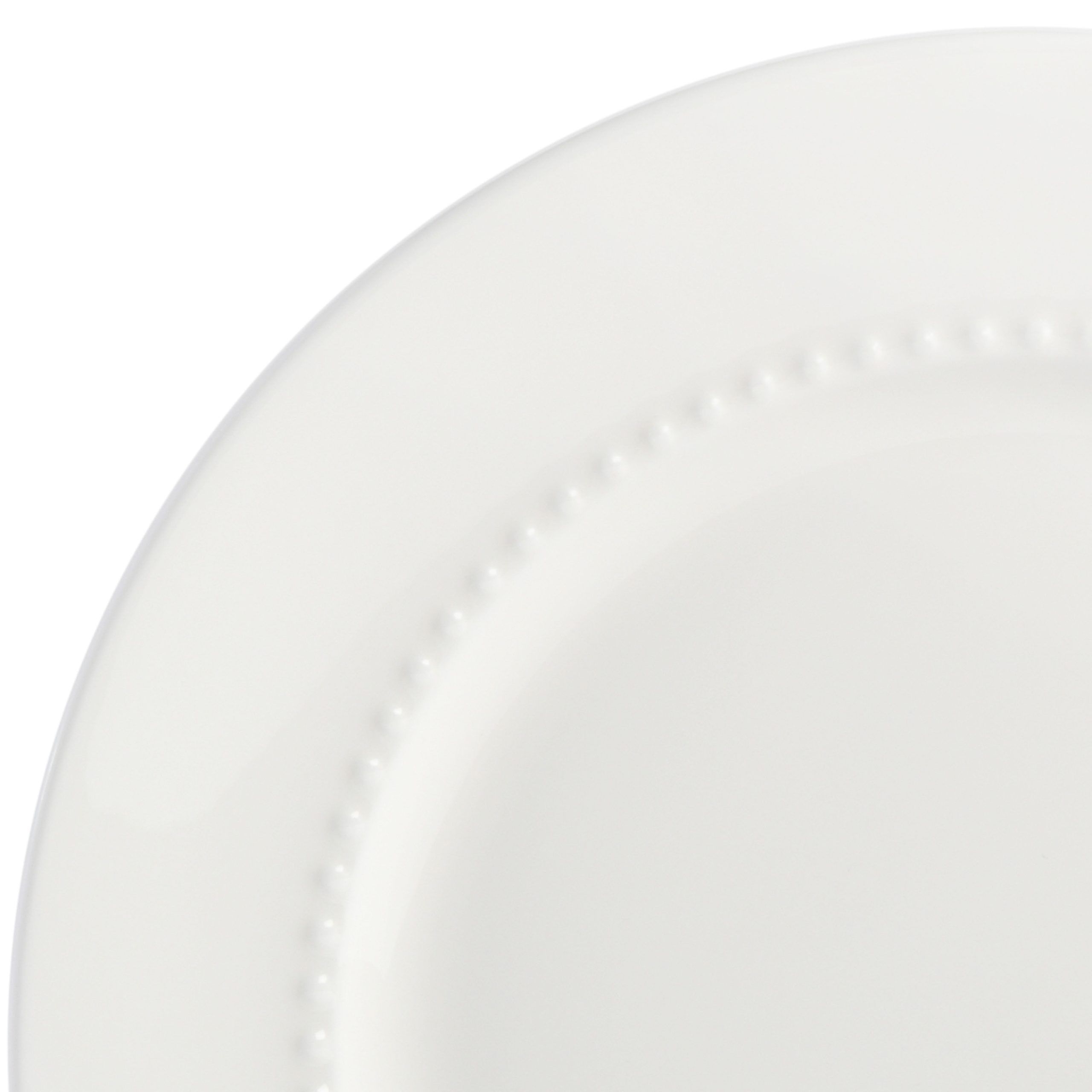 Gibson Elite Embossed Bone China 16-Piece Double Bowl Dinnerware Set - White - Image 5