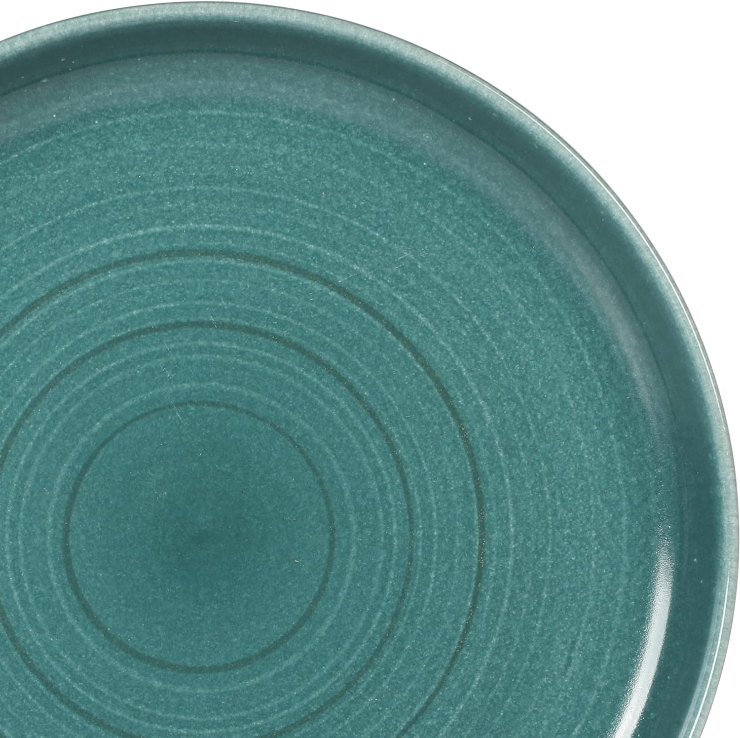 Gibson Elite Clarina 16 Piece Double Bowl Stoneware Reactive Glaze Round Plates and Bowls Dinnerware Set - Teal - Image 5